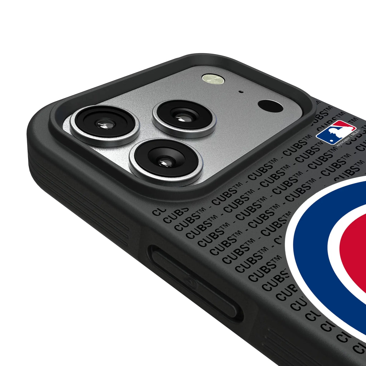 Chicago Cubs Text Backdrop iPhone Bump Phone Case for Apple iPhone - Detail#Device_iPhone 17 Pro