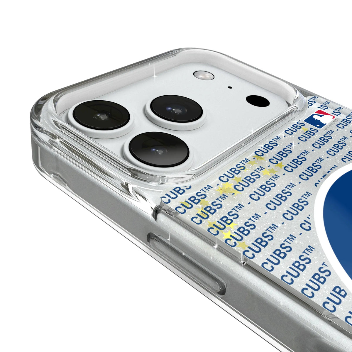 Chicago Cubs Text Backdrop iPhone Glitter Phone Case for Apple iPhone - Detail#Device_iPhone 18 Pro