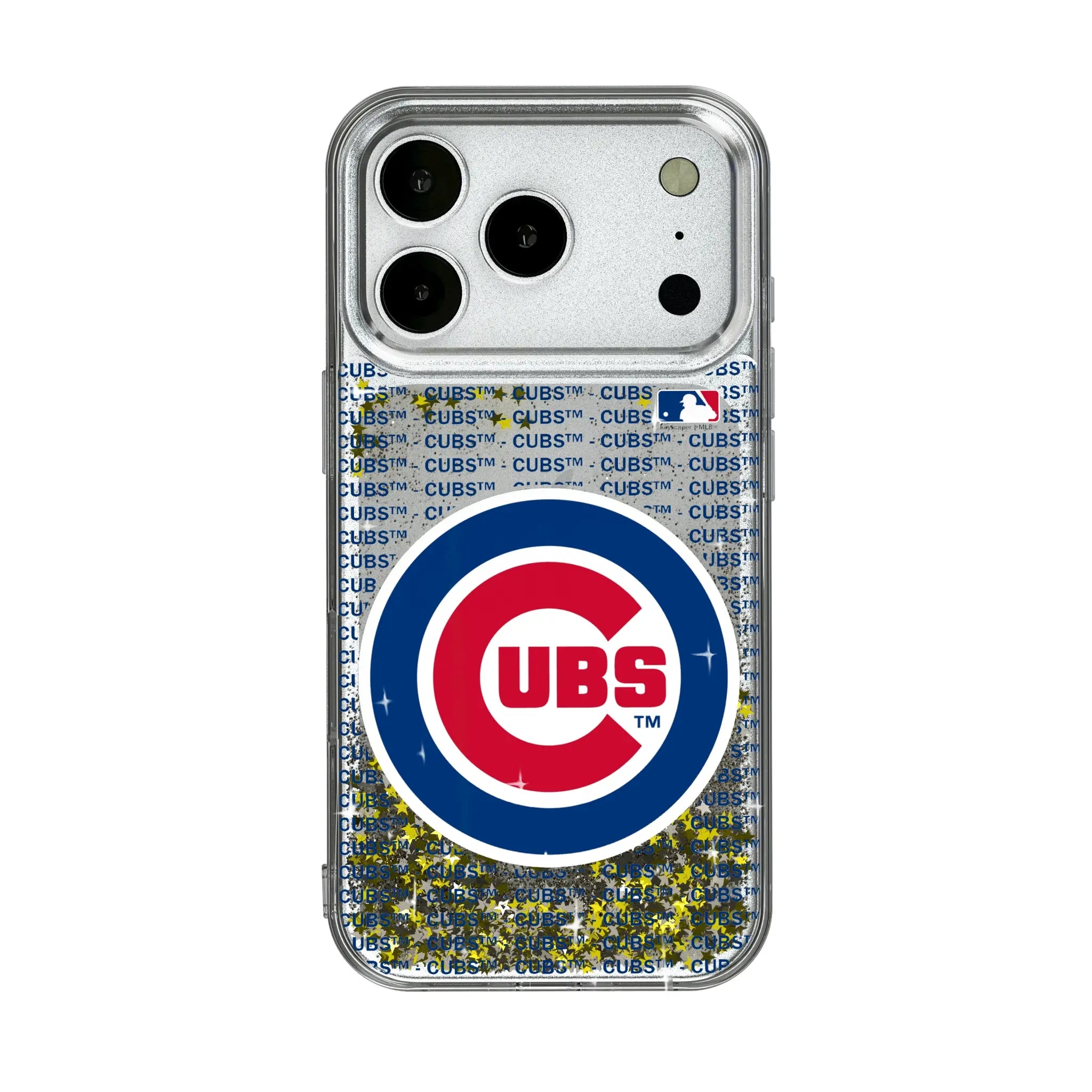 Chicago Cubs Text Backdrop iPhone Glitter Phone Case for Apple iPhone