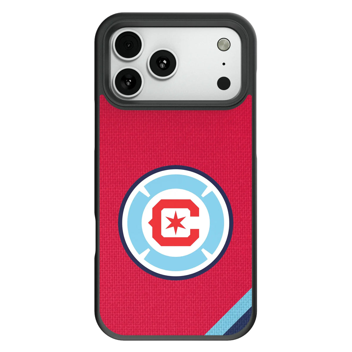 Chicago Fire Diagonal Stripe Bump Phone Case for Apple iPhone