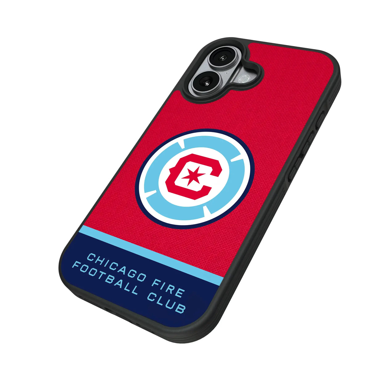 Chicago Fire Endzone Solid iPhone Bump Phone Case for Apple iPhone - Isometric View#Device_iPhone 17