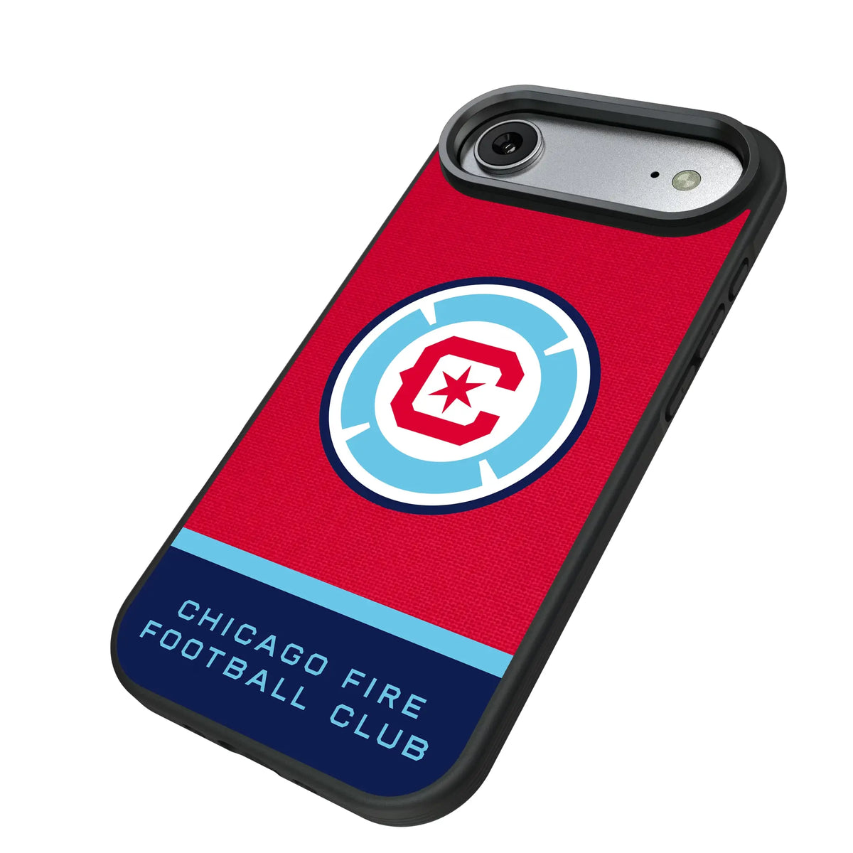 Chicago Fire Endzone Solid iPhone Bump Phone Case for Apple iPhone - Isometric View#Device_iPhone Air