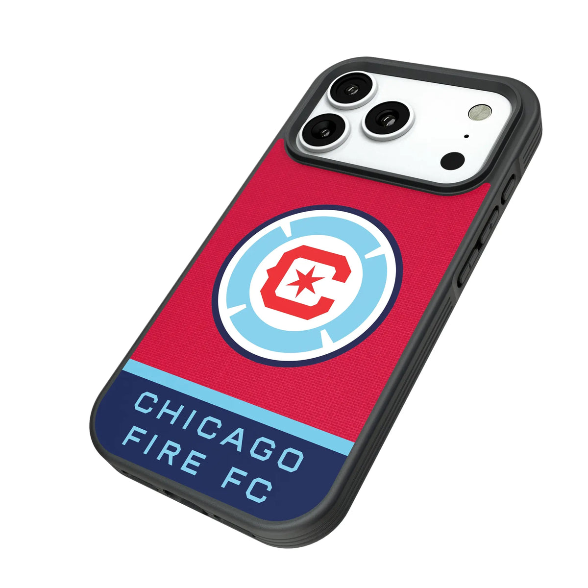 Chicago Fire Endzone Solid iPhone Bump Phone Case for Apple iPhone - Isometric View#Device_iPhone 18 Pro