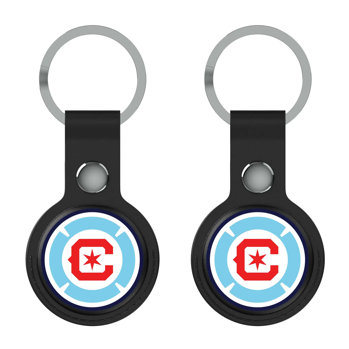 Chicago Fire Insignia AirTag Black Airtag Holder 2-Pack