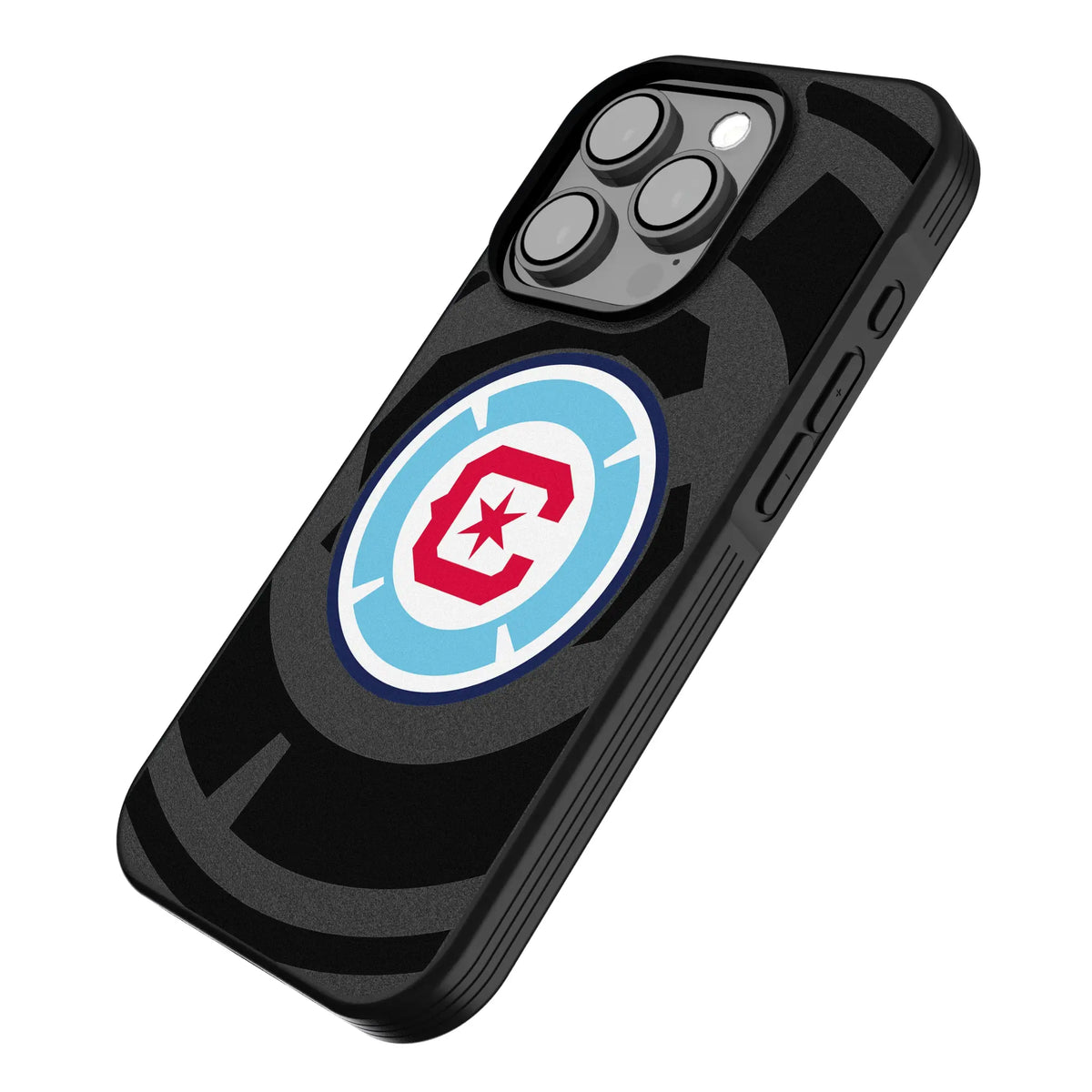Chicago Fire Monocolor Tilt iPhone Bump Phone Case for Apple iPhone - Isometric View