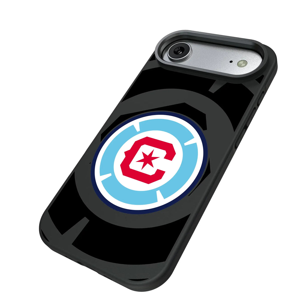 Chicago Fire Monocolor Tilt iPhone Bump Phone Case for Apple iPhone - Isometric View#Device_iPhone Air