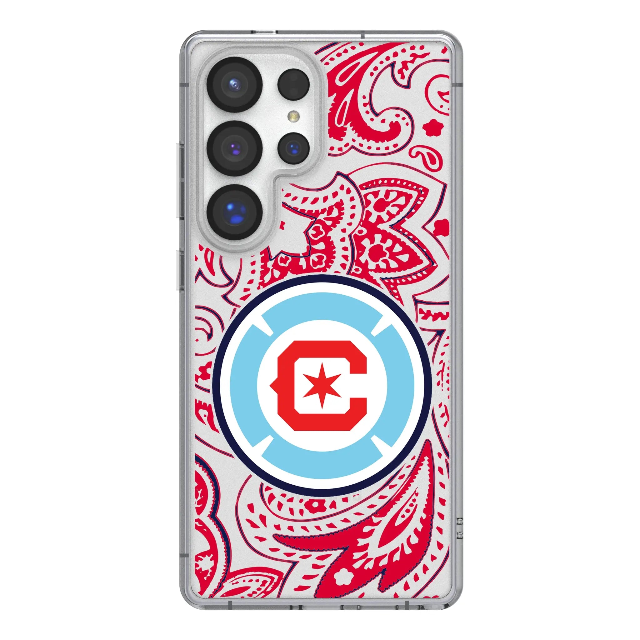 Chicago Fire Paisley Galaxy Clear Phone Case for Samsung Galaxy#Device_Galaxy S25 Ultra