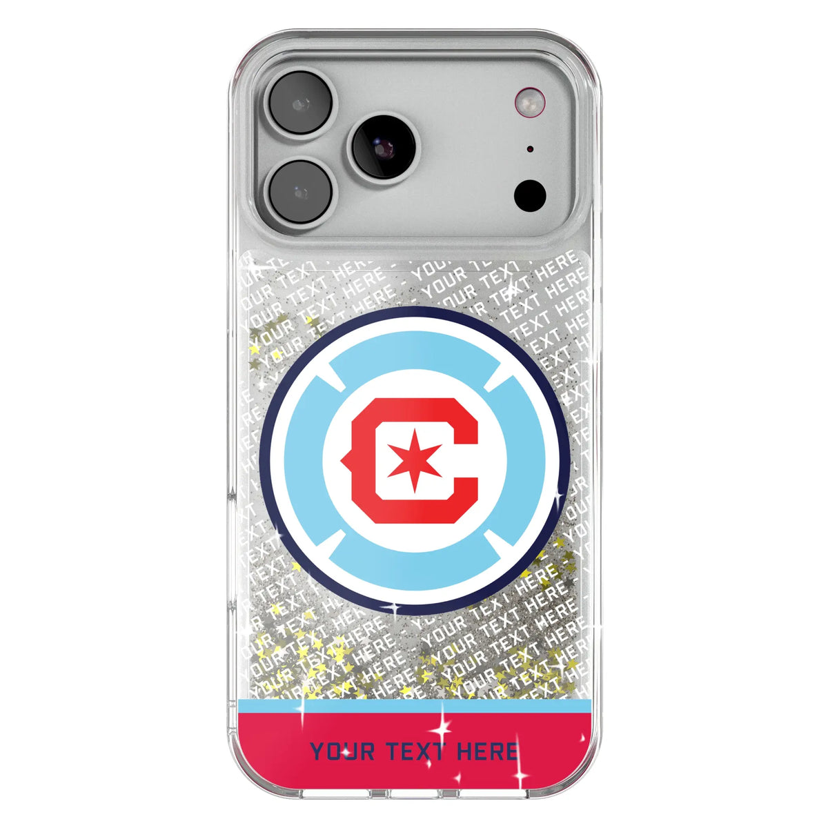 Chicago Fire Personalized EndZone Plus Glitter Phone Case for Apple iPhone