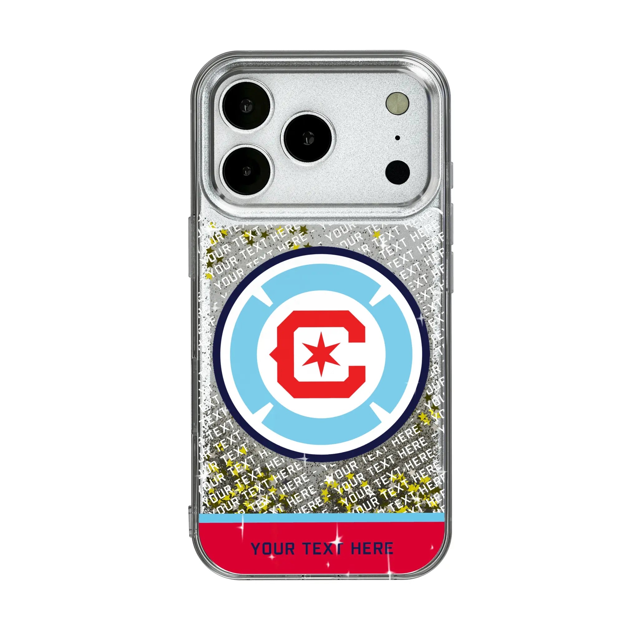 Chicago Fire Personalized EndZone Plus iPhone Glitter Phone Case for Apple iPhone