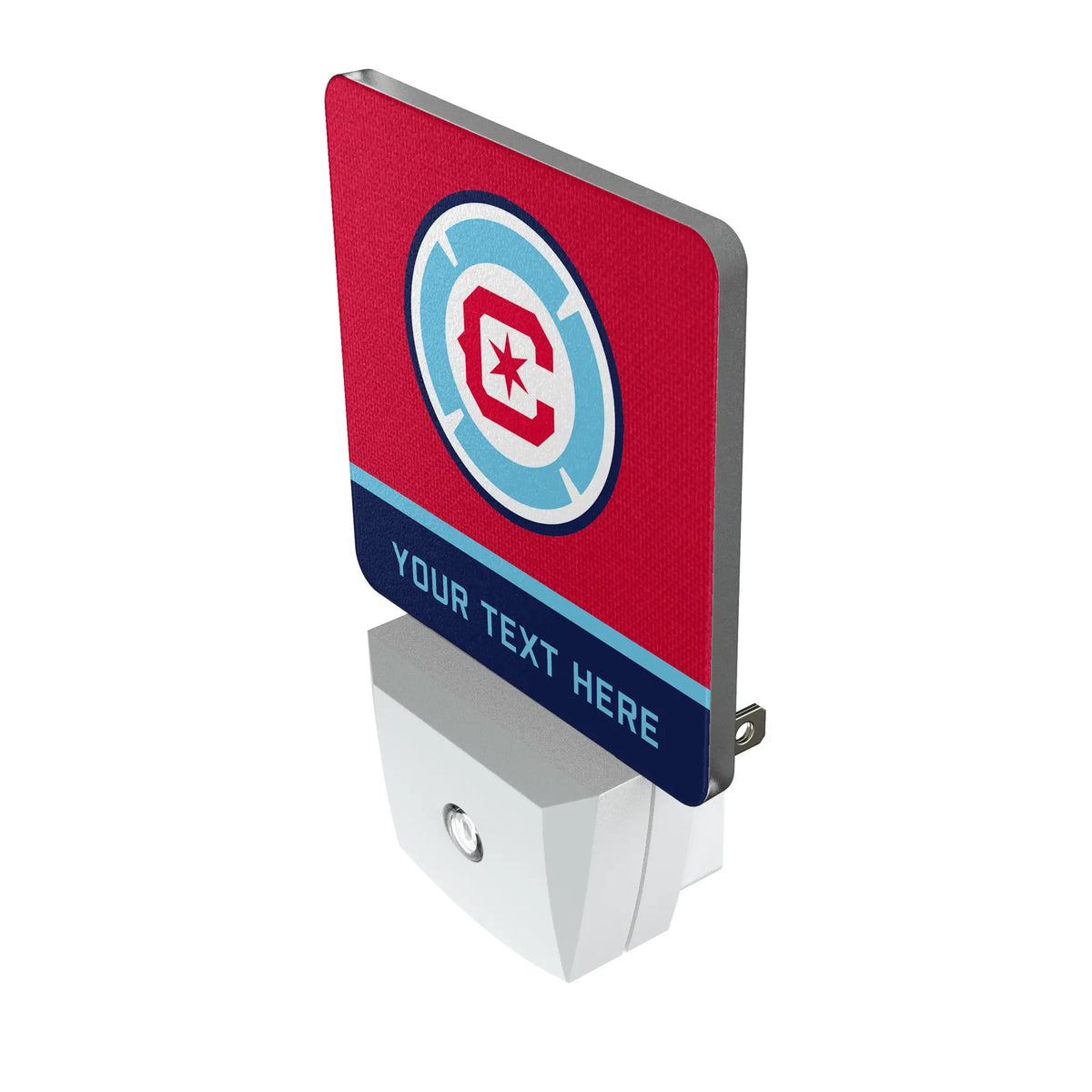 Chicago Fire Personalized Endzone Solid Night Light 2-Pack - Isometric View
