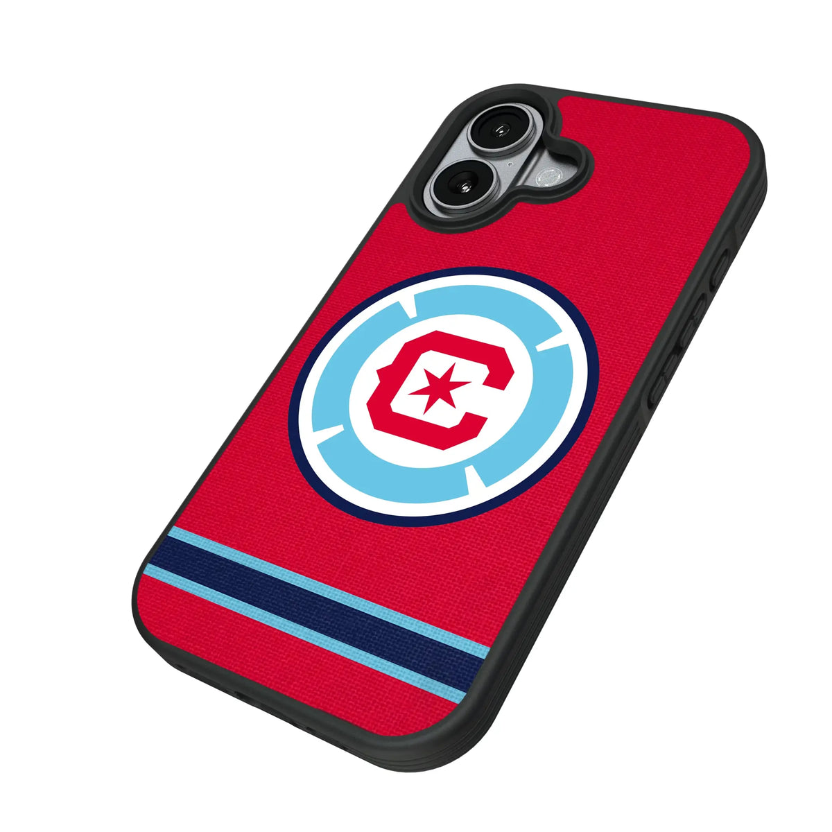 Chicago Fire Stripe iPhone Bump Phone Case for Apple iPhone - Isometric View#Device_iPhone 17