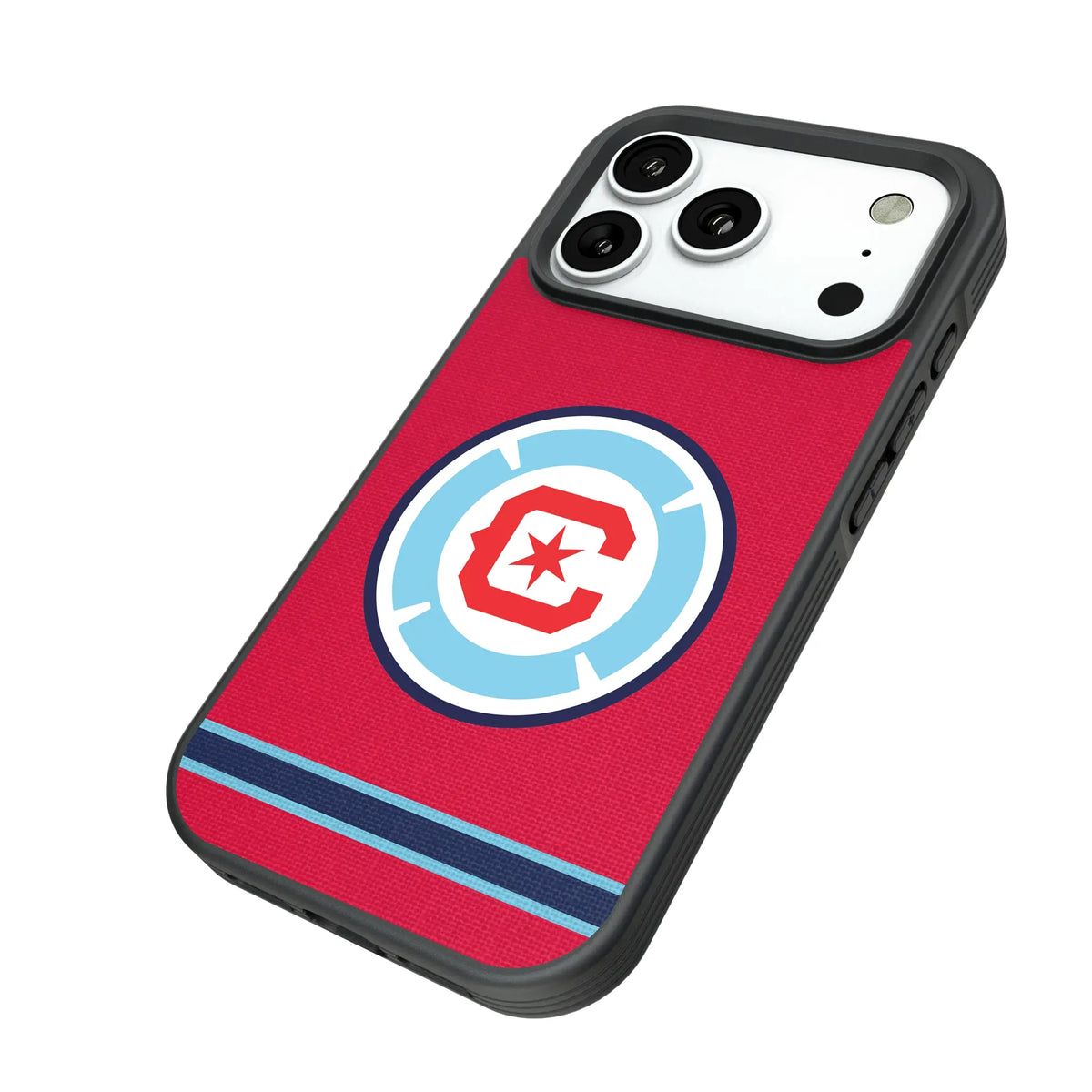 Chicago Fire Stripe iPhone Bump Phone Case for Apple iPhone - Isometric View#Device_iPhone 18 Pro