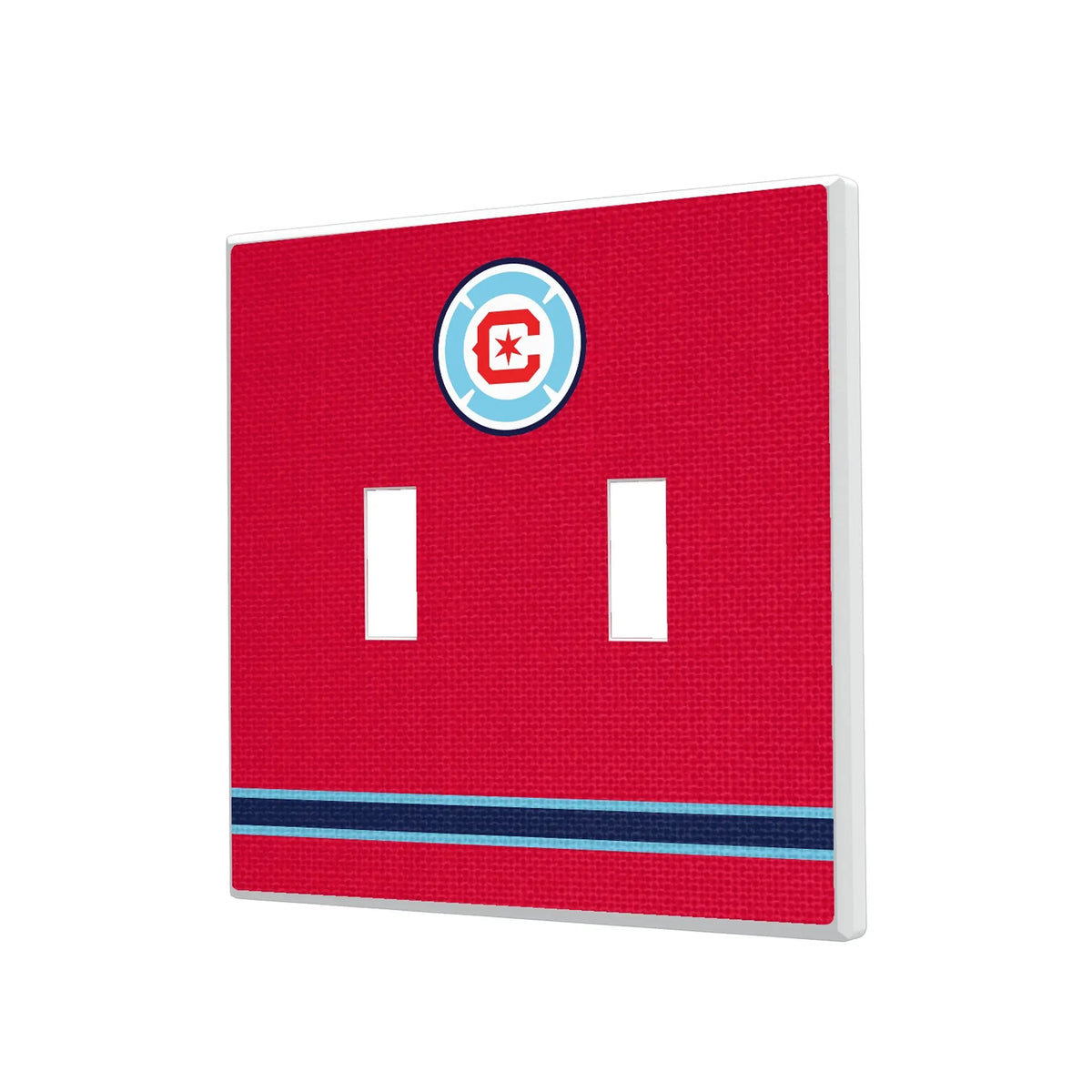 Chicago Fire Stripe Hidden-Screw Light Switch Plate#Style_Double Toggle
