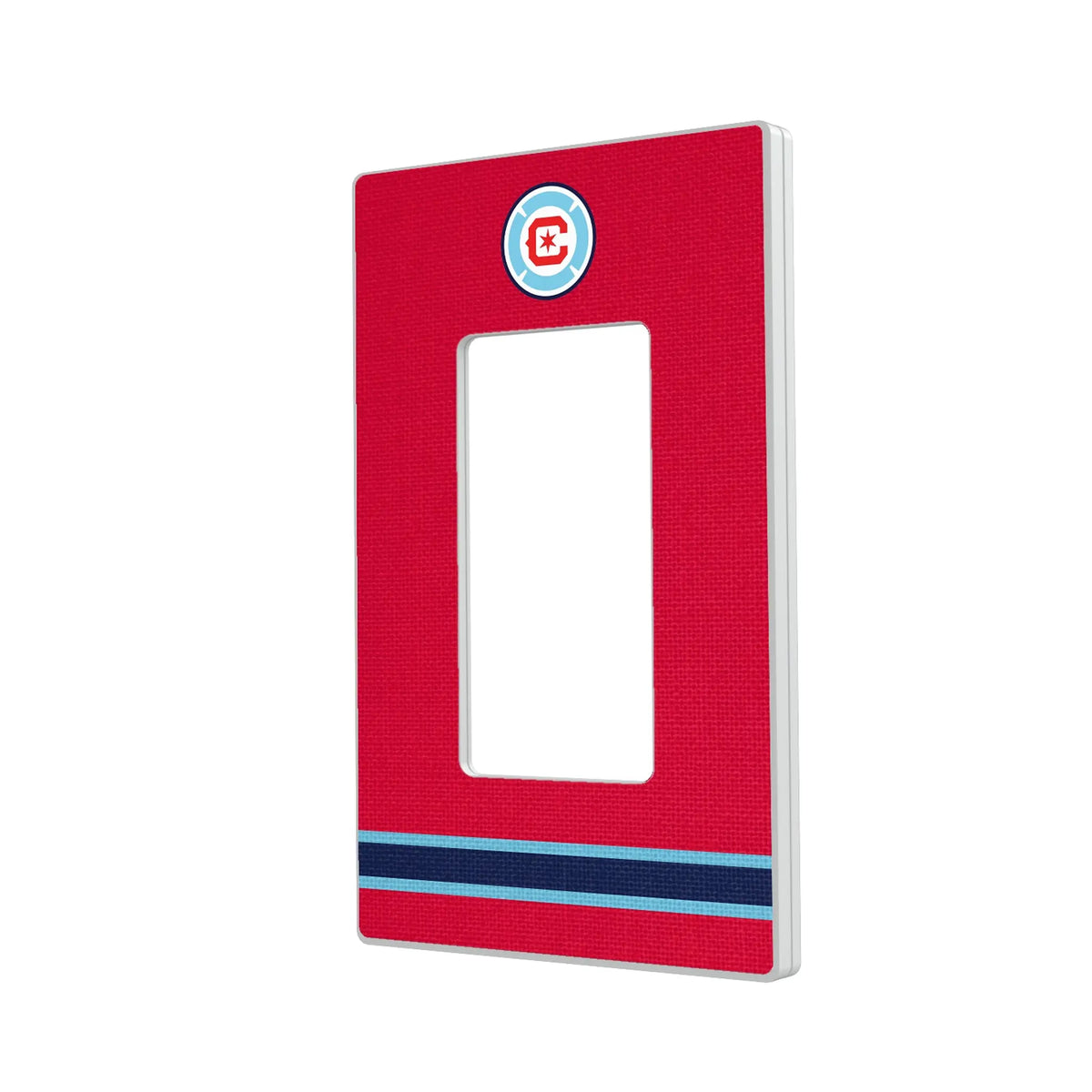 Chicago Fire Stripe Hidden-Screw Light Switch Plate#Style_Single Rocker