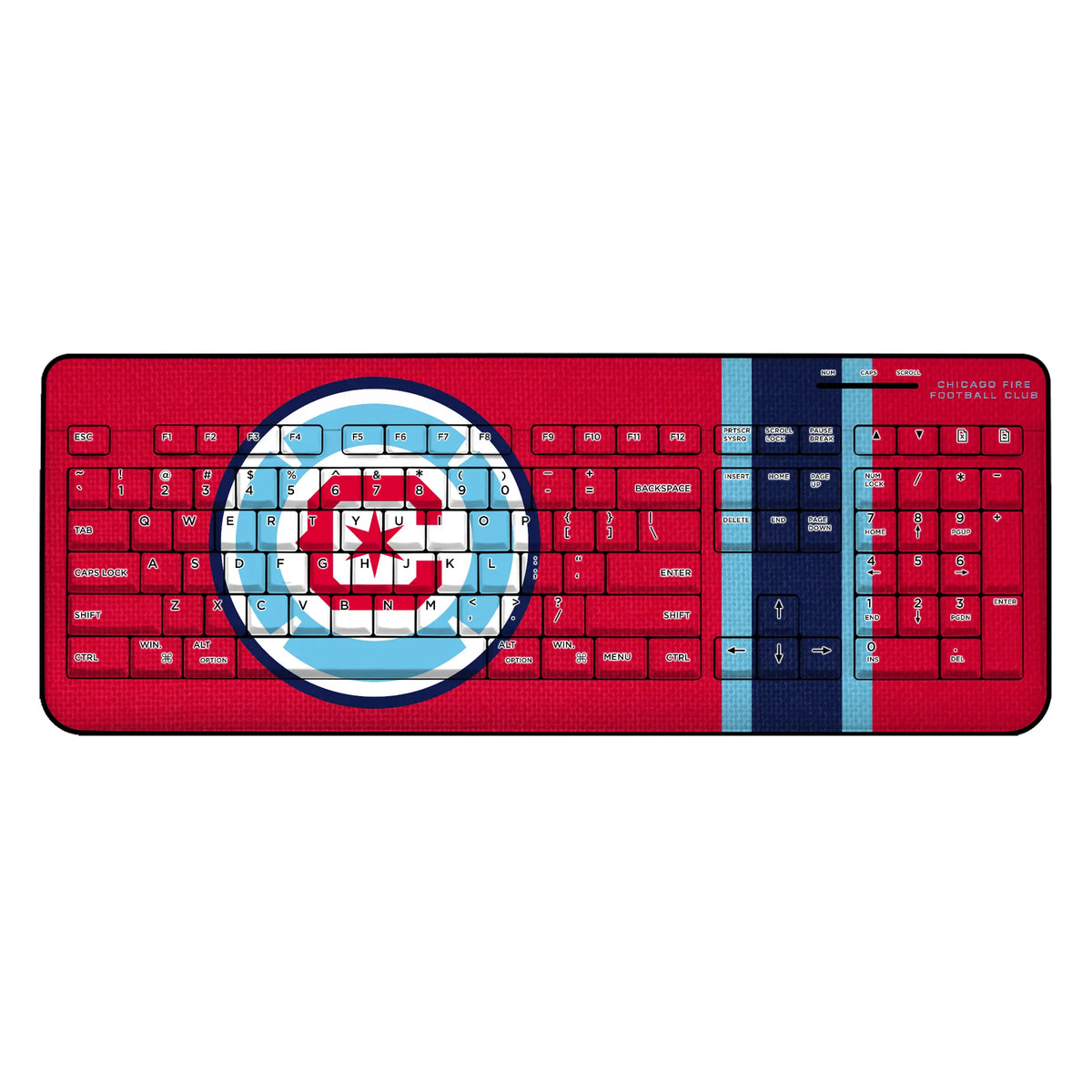 Chicago Fire Stripe Wireless USB Keyboard