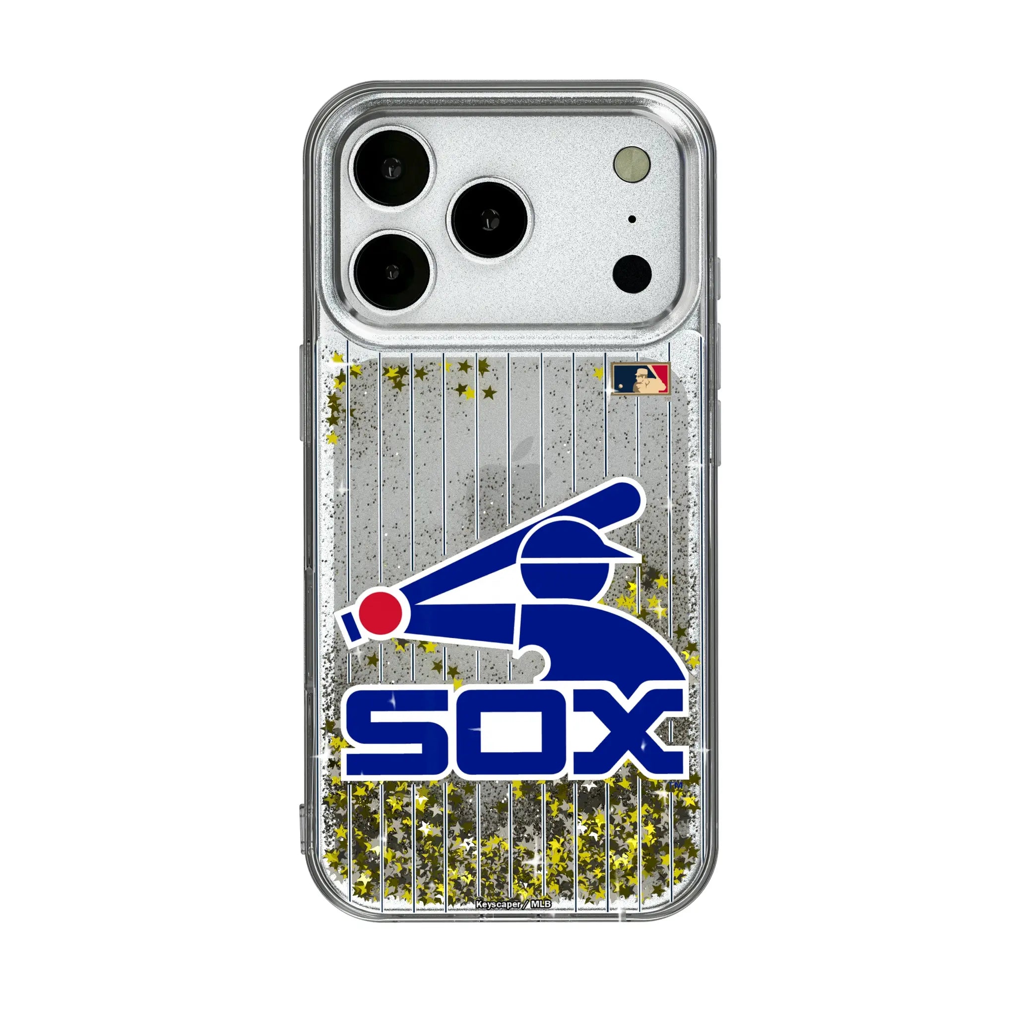 Chicago White Sox 1976-1981 - Cooperstown Collection Pinstripe iPhone Glitter Phone Case for Apple iPhone