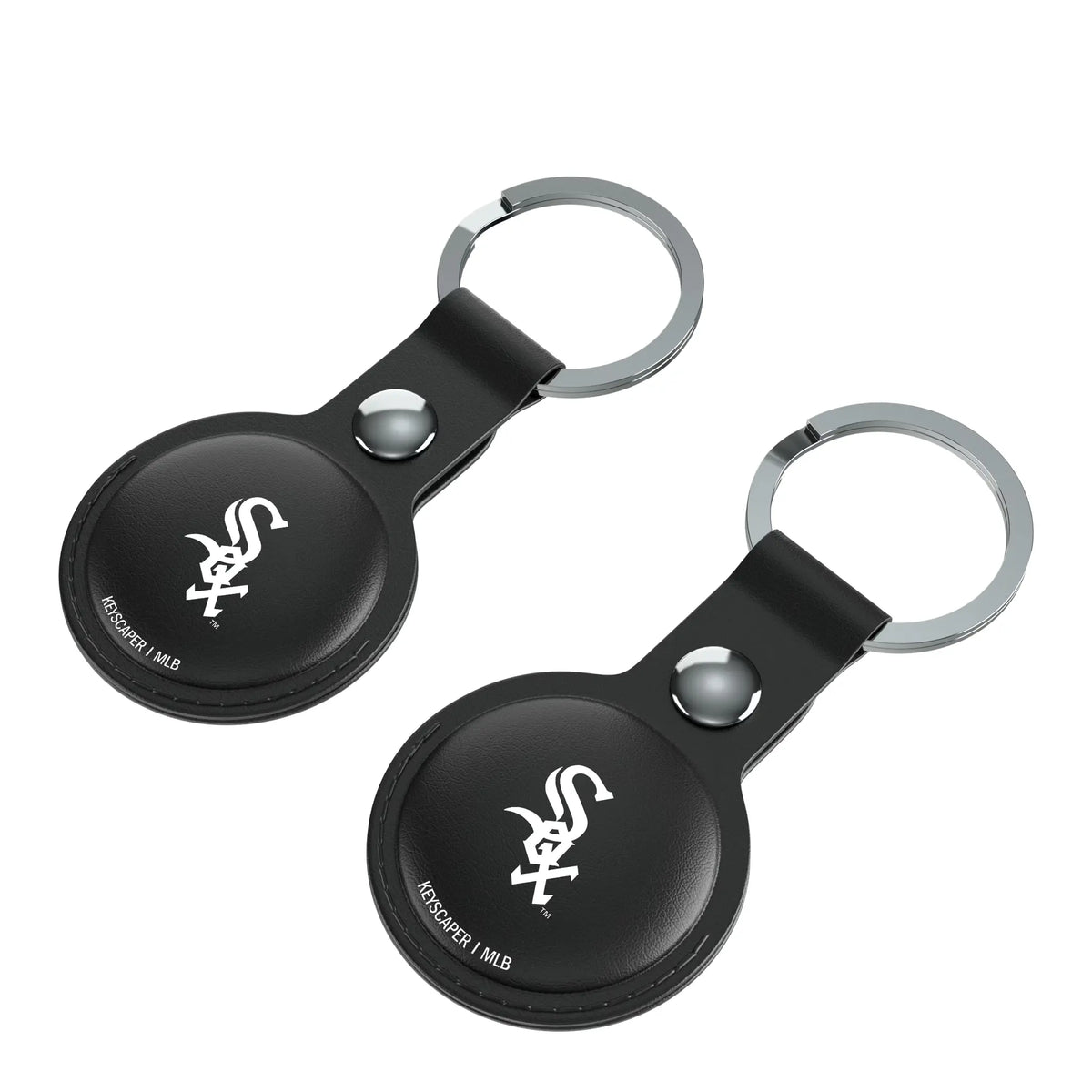Chicago White Sox Insignia AirTag Black Airtag Holder 2-Pack - Isometric View