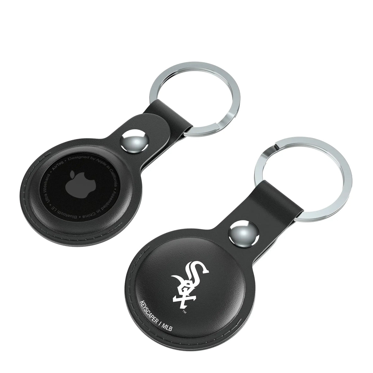 Chicago White Sox Insignia AirTag Black Airtag Holder 2-Pack - Isometric View