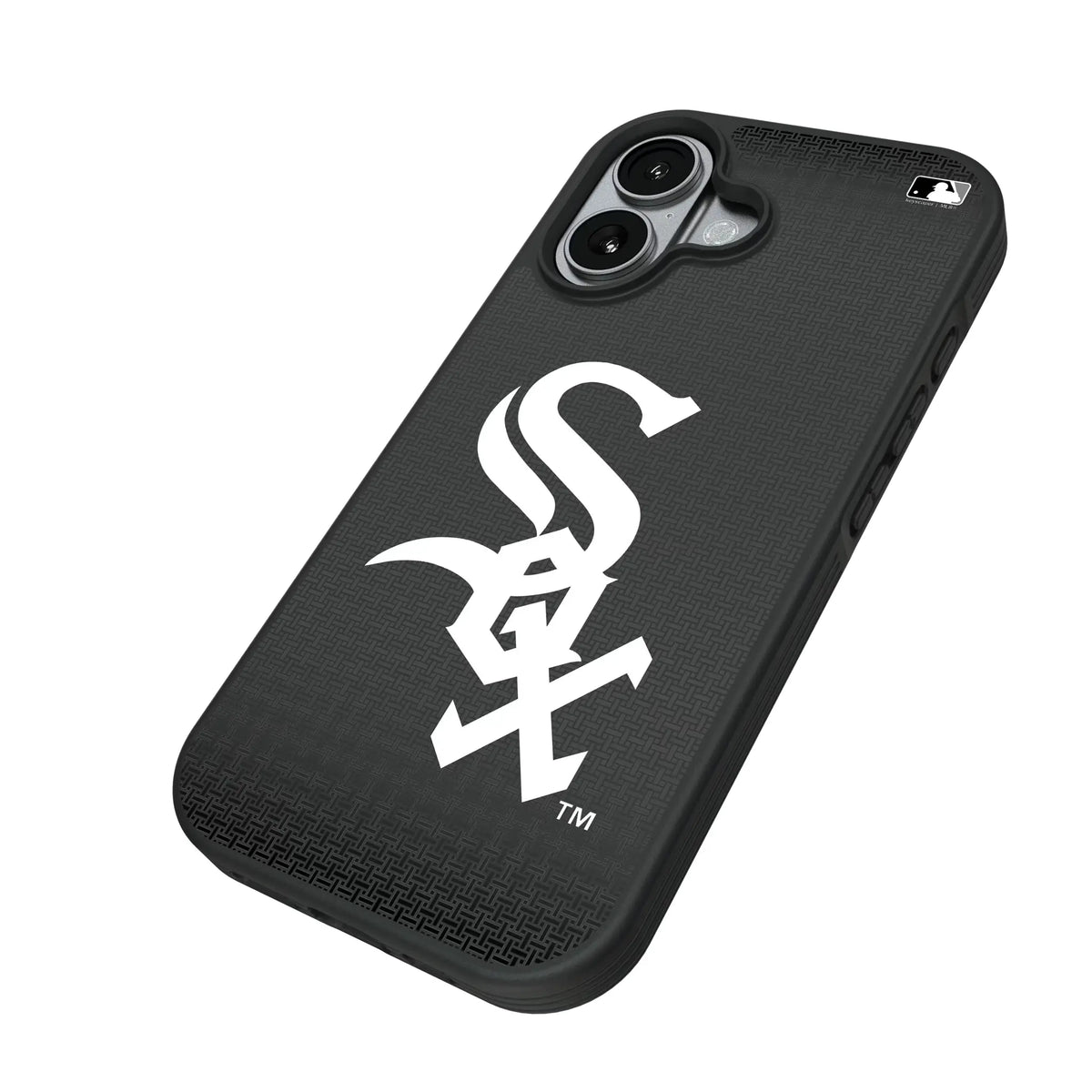 Chicago White Sox Linen iPhone Bump Phone Case for Apple iPhone - Isometric View#Device_iPhone 17