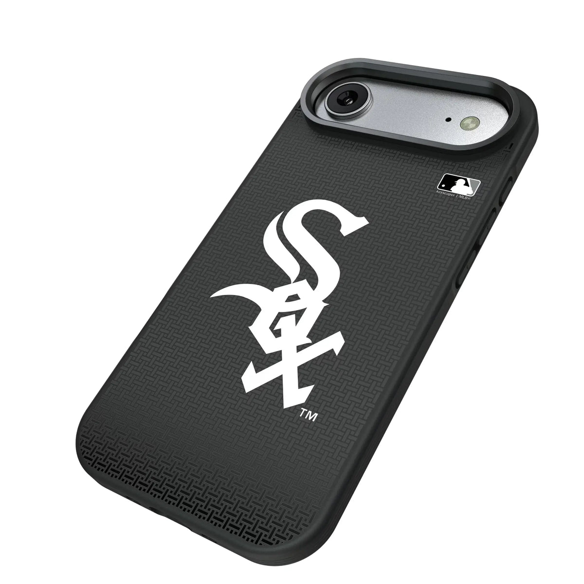 Chicago White Sox Linen iPhone Bump Phone Case for Apple iPhone - Isometric View#Device_iPhone Air