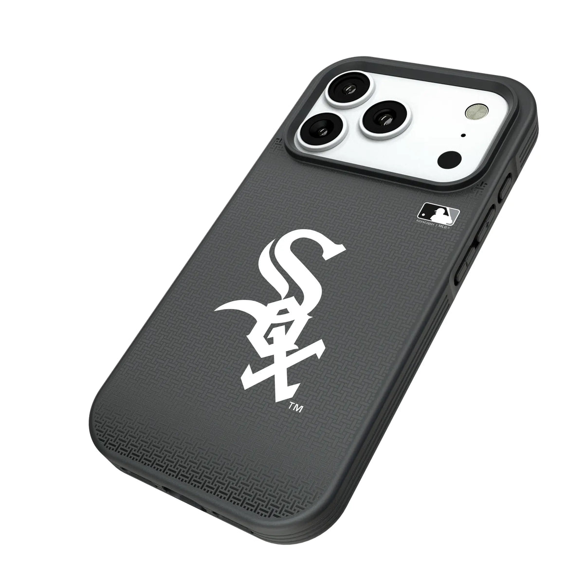 Chicago White Sox Linen iPhone Bump Phone Case for Apple iPhone - Isometric View#Device_iPhone 18 Pro
