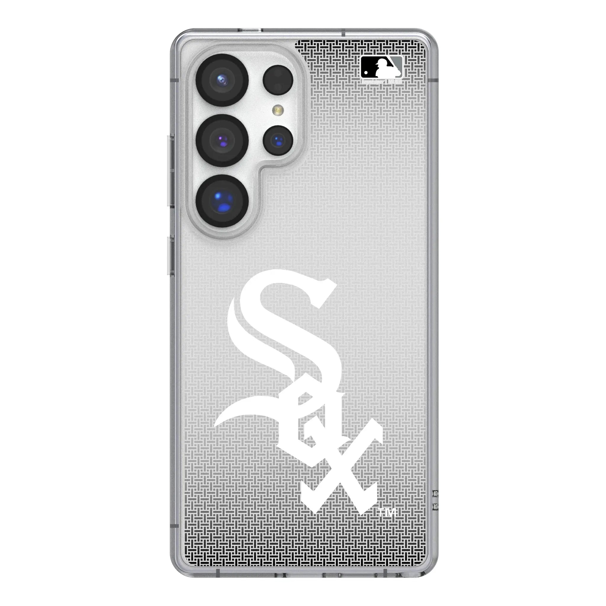 Chicago White Sox Linen Galaxy Clear Phone Case for Samsung Galaxy#Device_Galaxy S25 Ultra