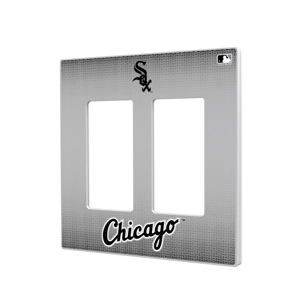 Chicago White Sox Linen Hidden-Screw Light Switch Plate#Style_Double Rocker
