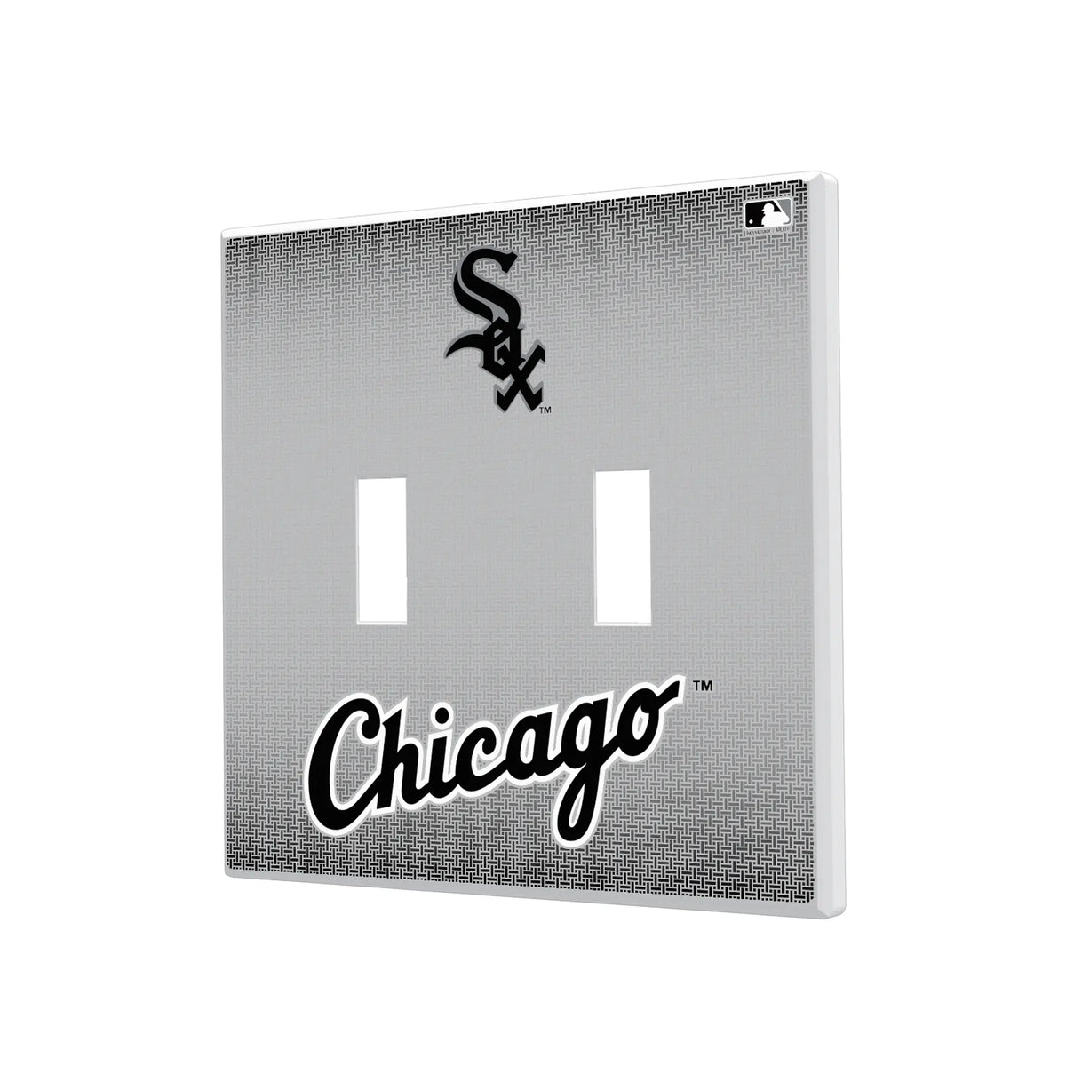 Chicago White Sox Linen Hidden-Screw Light Switch Plate#Style_Double Toggle