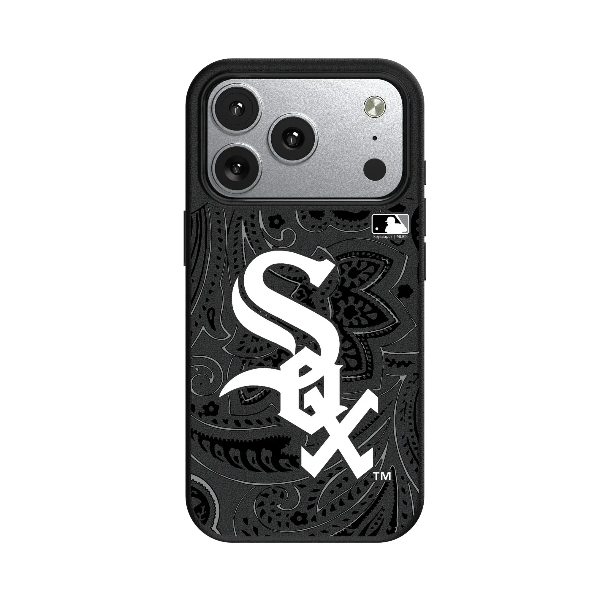 Chicago White Sox Paisley iPhone MagSafe Compatible Phone Case for Apple iPhone#Device_iPhone 17 Pro