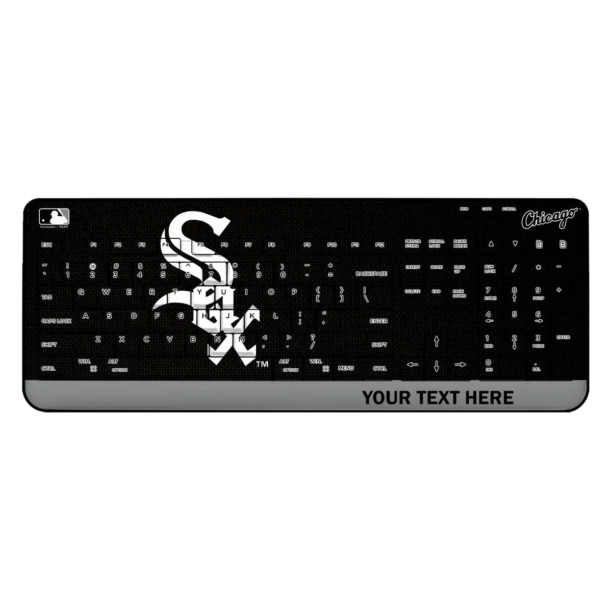 Chicago White Sox Personalized Endzone Solid Wireless USB Keyboard