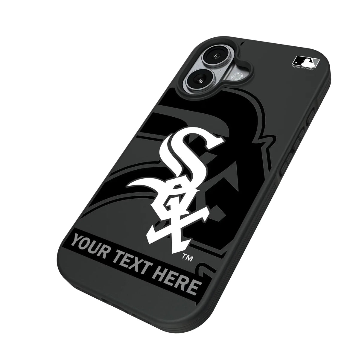 Chicago White Sox Personalized Tilt iPhone Bump Phone Case for Apple iPhone - Isometric View#Device_iPhone 17