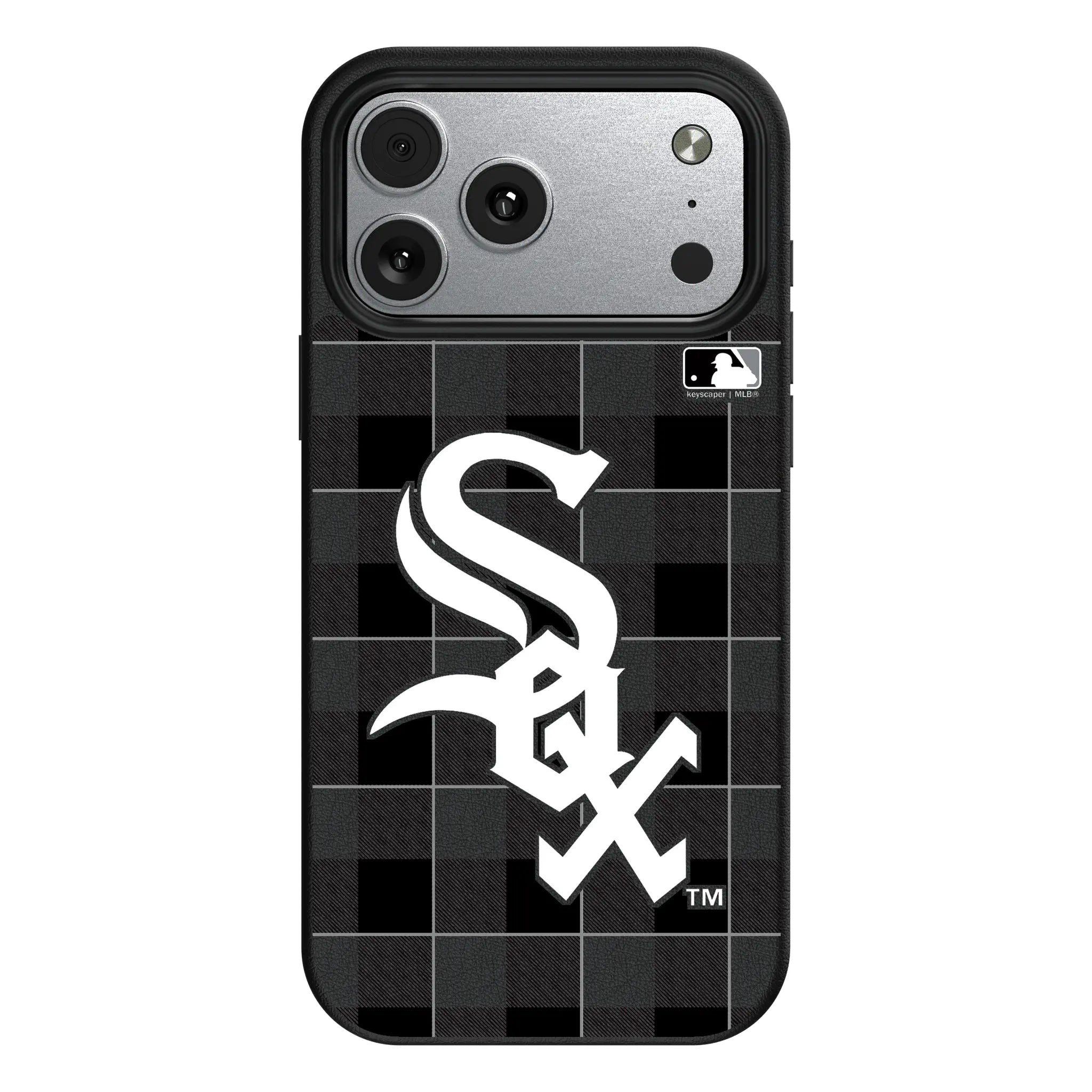 Chicago White Sox Plaid iPhone MagSafe Compatible Phone Case for Apple iPhone#Device_iPhone 17 Pro Max