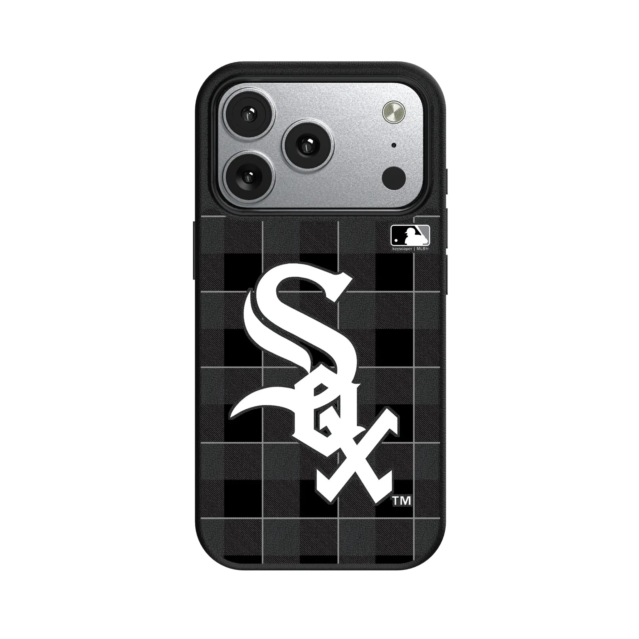 Chicago White Sox Plaid iPhone MagSafe Compatible Phone Case for Apple iPhone#Device_iPhone 17 Pro