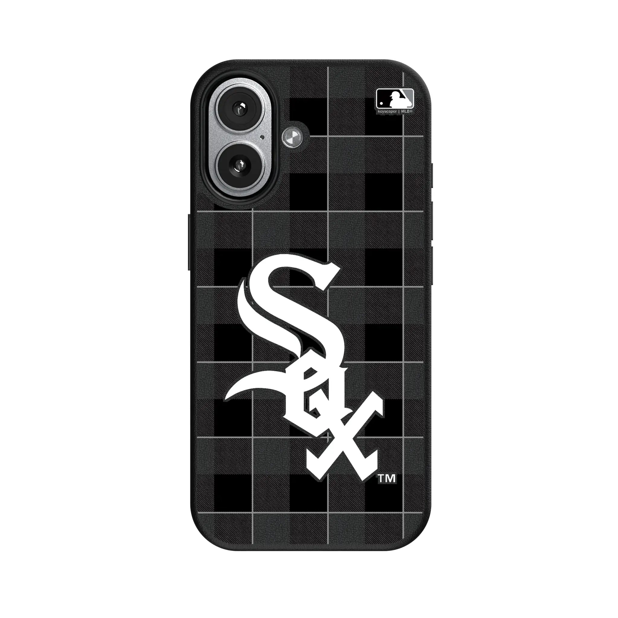 Chicago White Sox Plaid iPhone MagSafe Compatible Phone Case for Apple iPhone#Device_iPhone 17