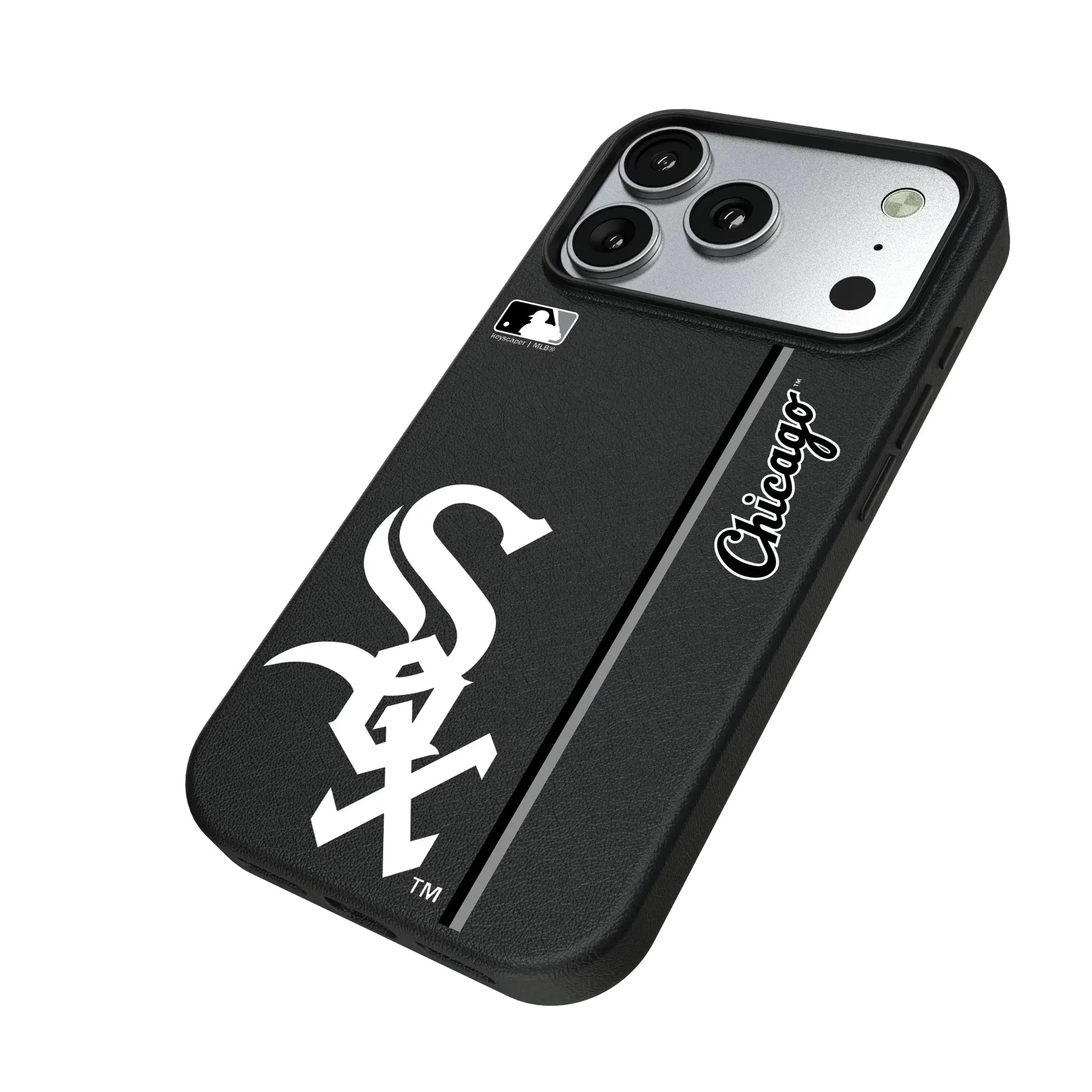 Chicago White Sox Sidebar iPhone MagSafe Compatible Phone Case for Apple iPhone - Isometric View#Device_iPhone 17 Pro