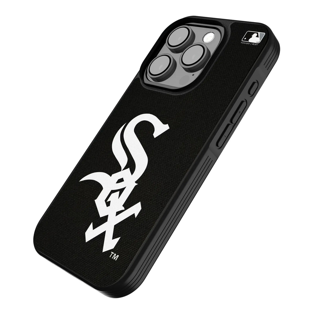 Chicago White Sox Solid iPhone Bump Phone Case for Apple iPhone - Isometric View