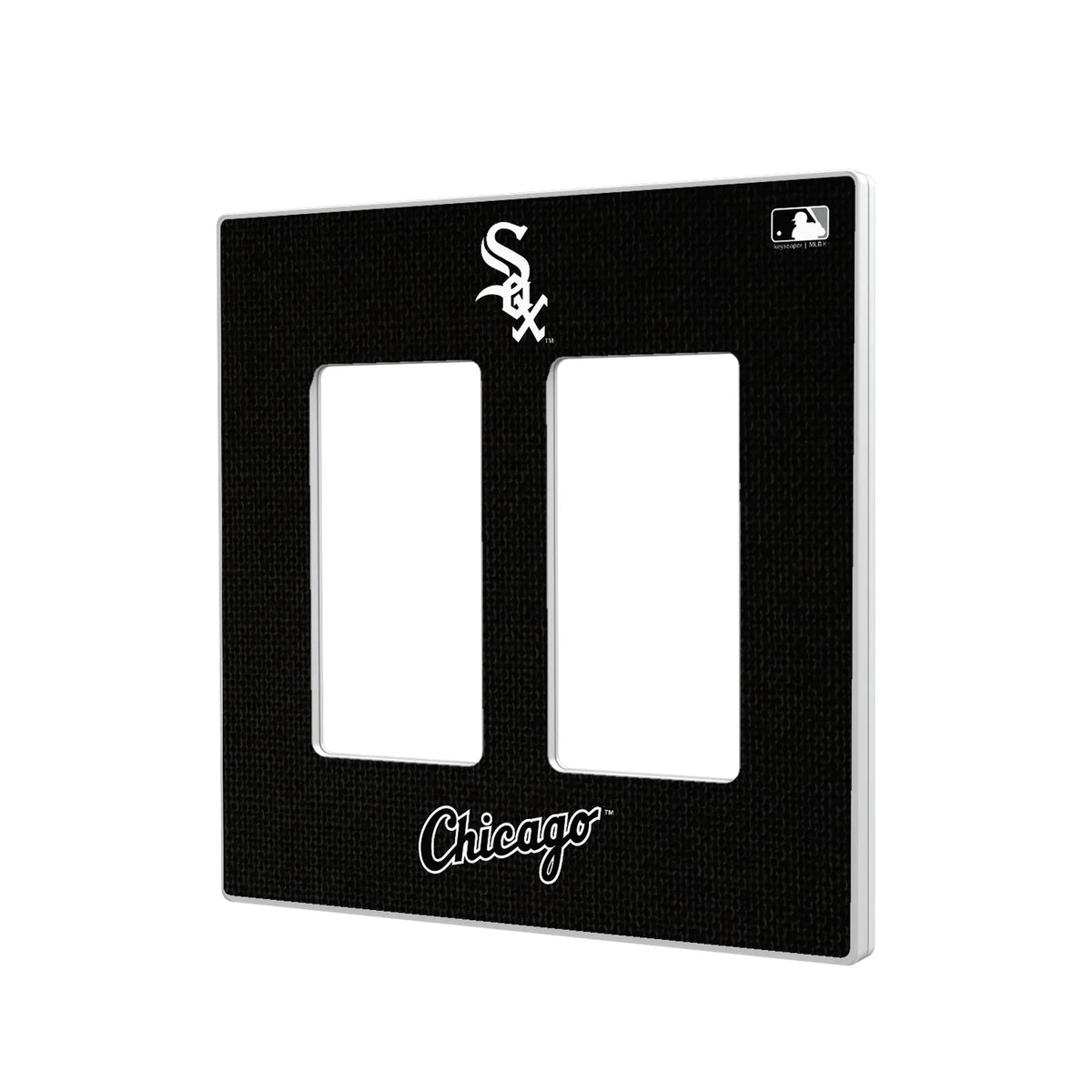 Chicago White Sox Solid Hidden-Screw Light Switch Plate#Style_Double Rocker