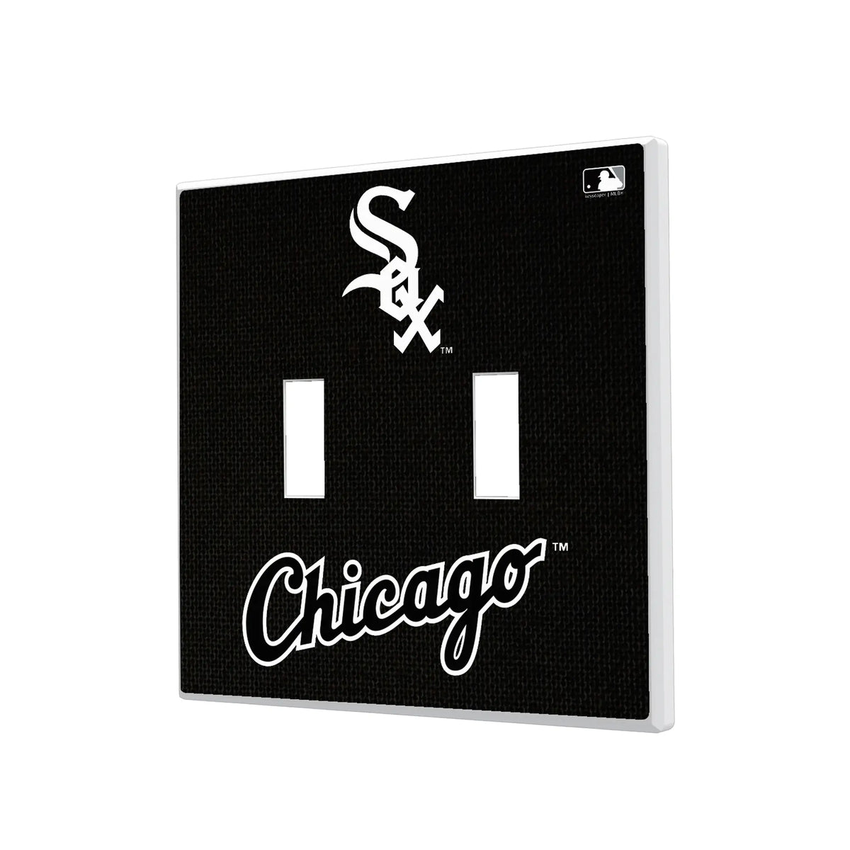 Chicago White Sox Solid Hidden-Screw Light Switch Plate#Style_Double Toggle
