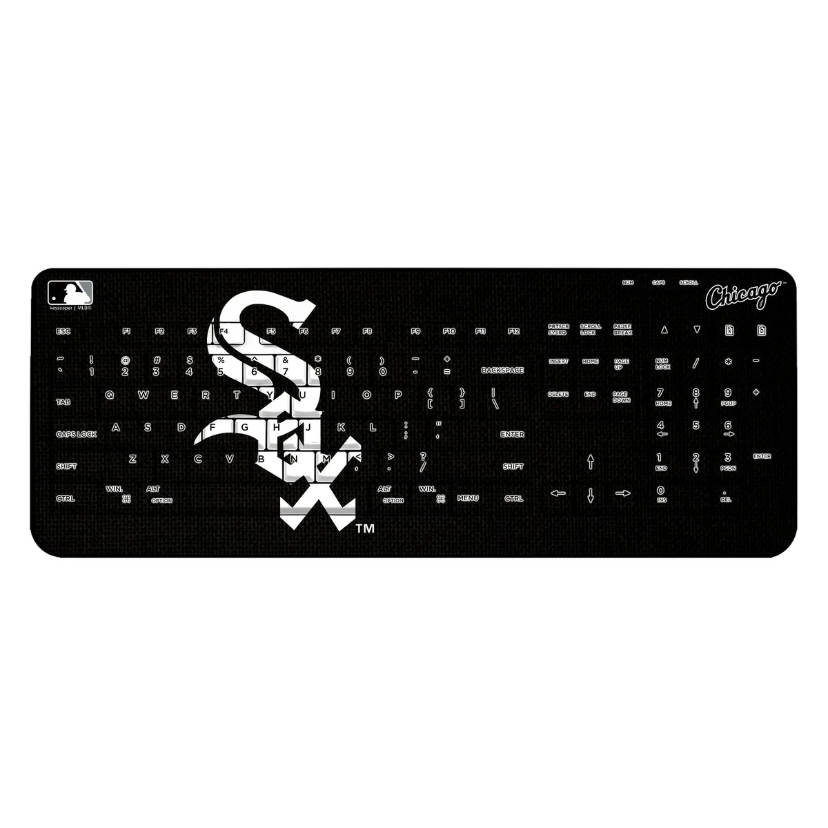 Chicago White Sox Solid Wireless USB Keyboard