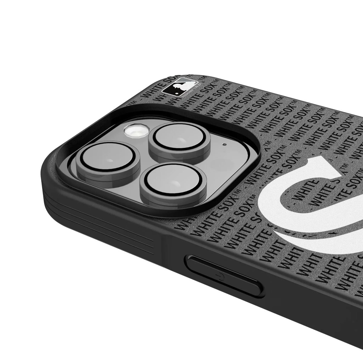 Chicago White Sox Text Backdrop iPhone Bump Phone Case for Apple iPhone - Detail