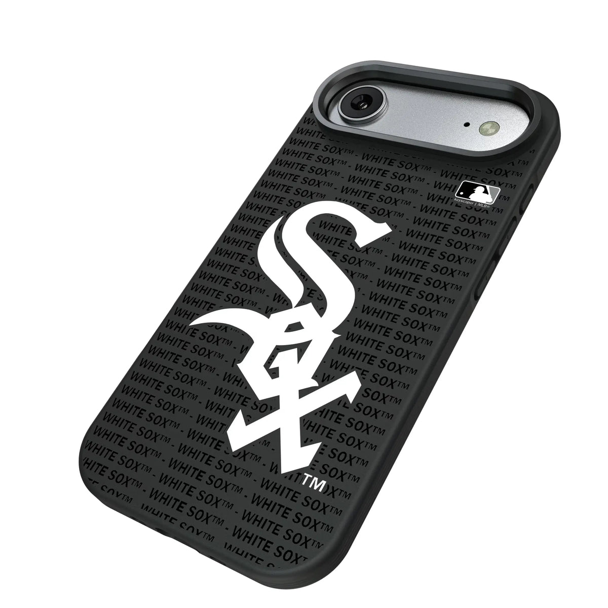 Chicago White Sox Text Backdrop iPhone Bump Phone Case for Apple iPhone - Isometric View#Device_iPhone Air