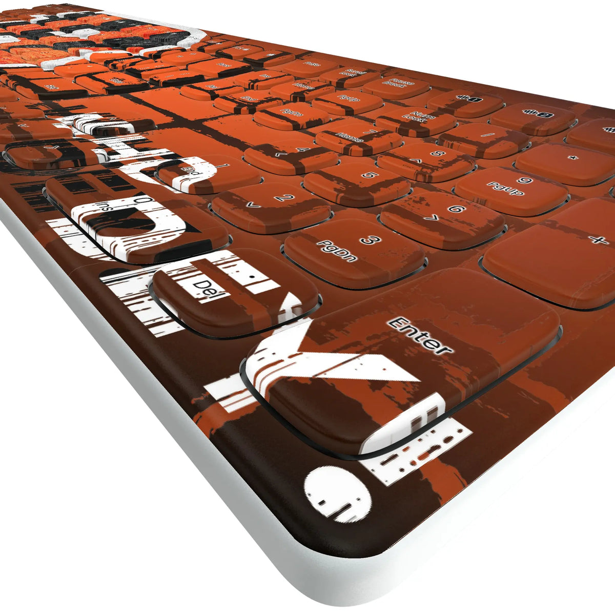 Cincinnati Bengals Brick KKB605 Curved Wireless Keyboard - Detail
