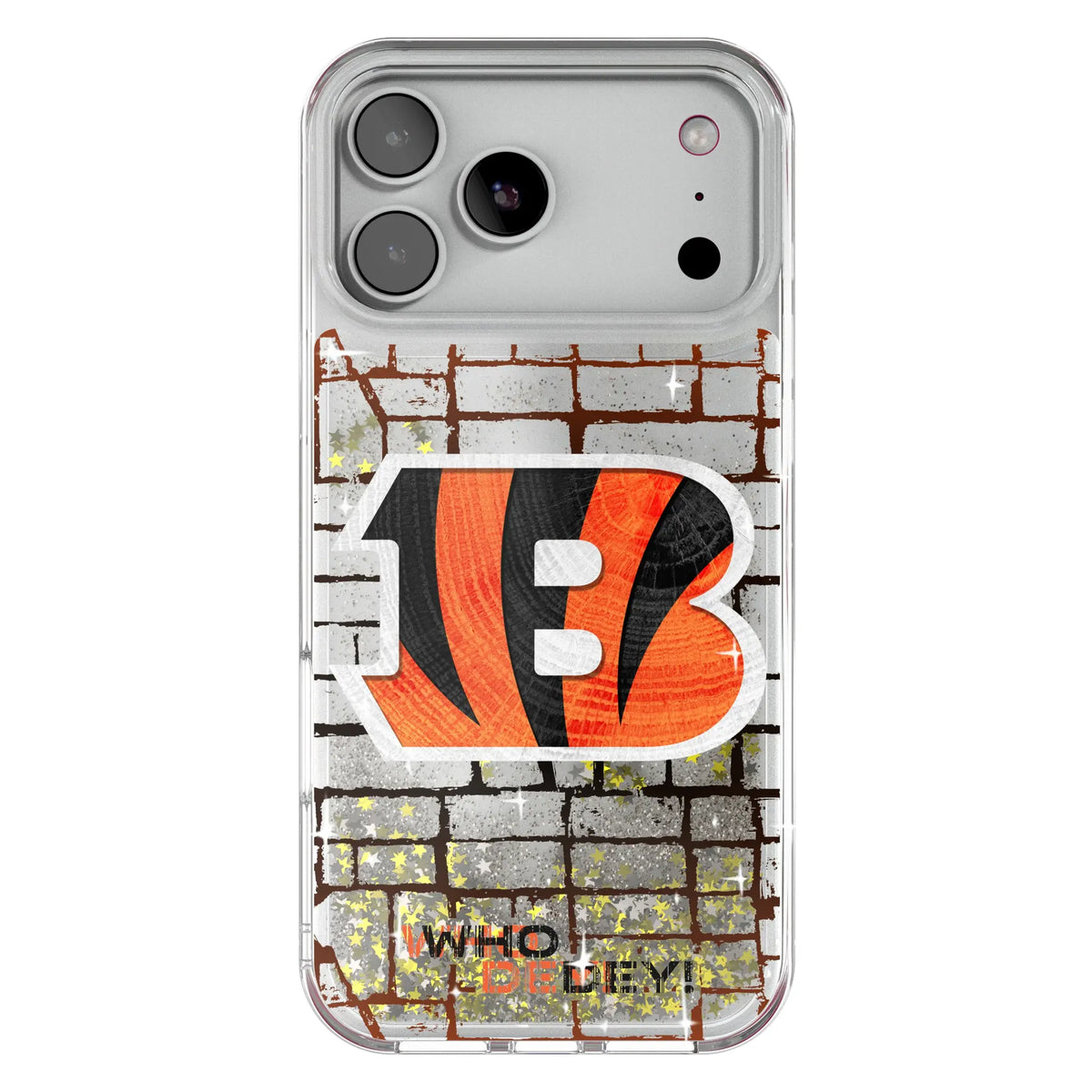 Cincinnati Bengals Brick Glitter Phone Case for Apple iPhone