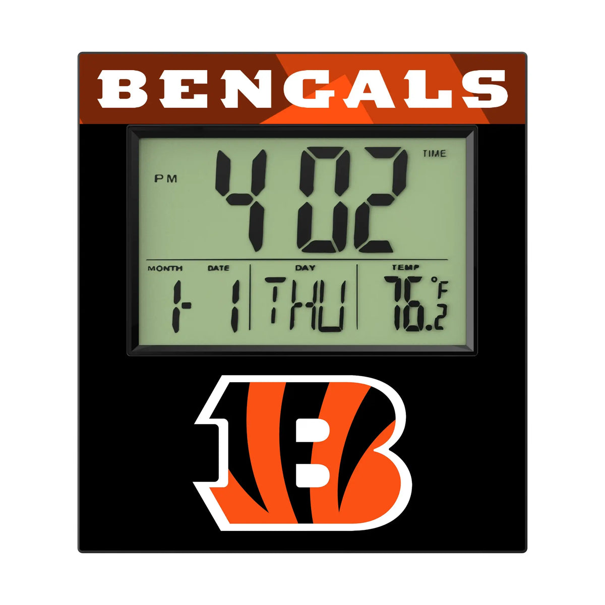 Cincinnati Bengals Color Block Wall Clock