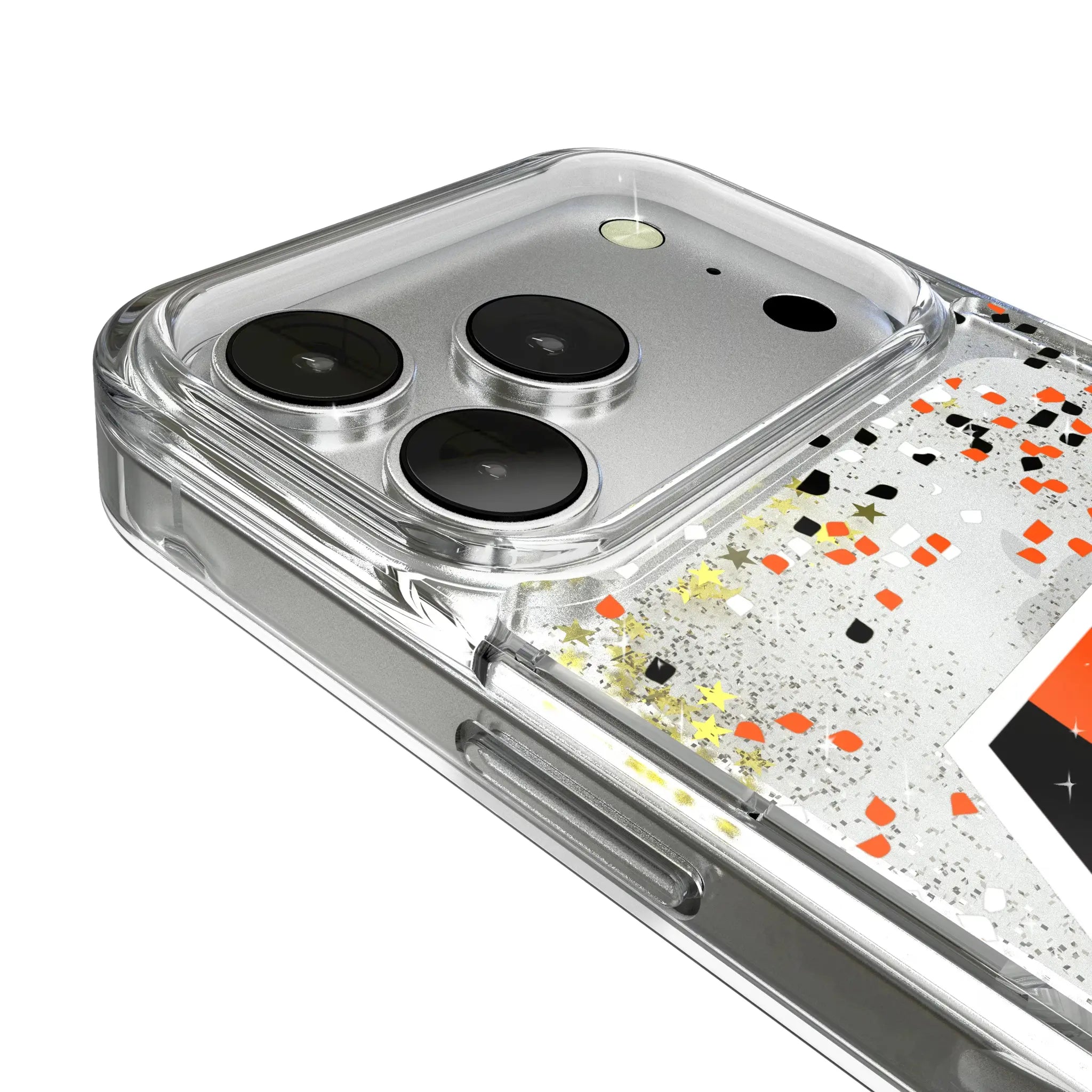 Cincinnati Bengals Confetti iPhone Glitter Phone Case for Apple iPhone - Detail
