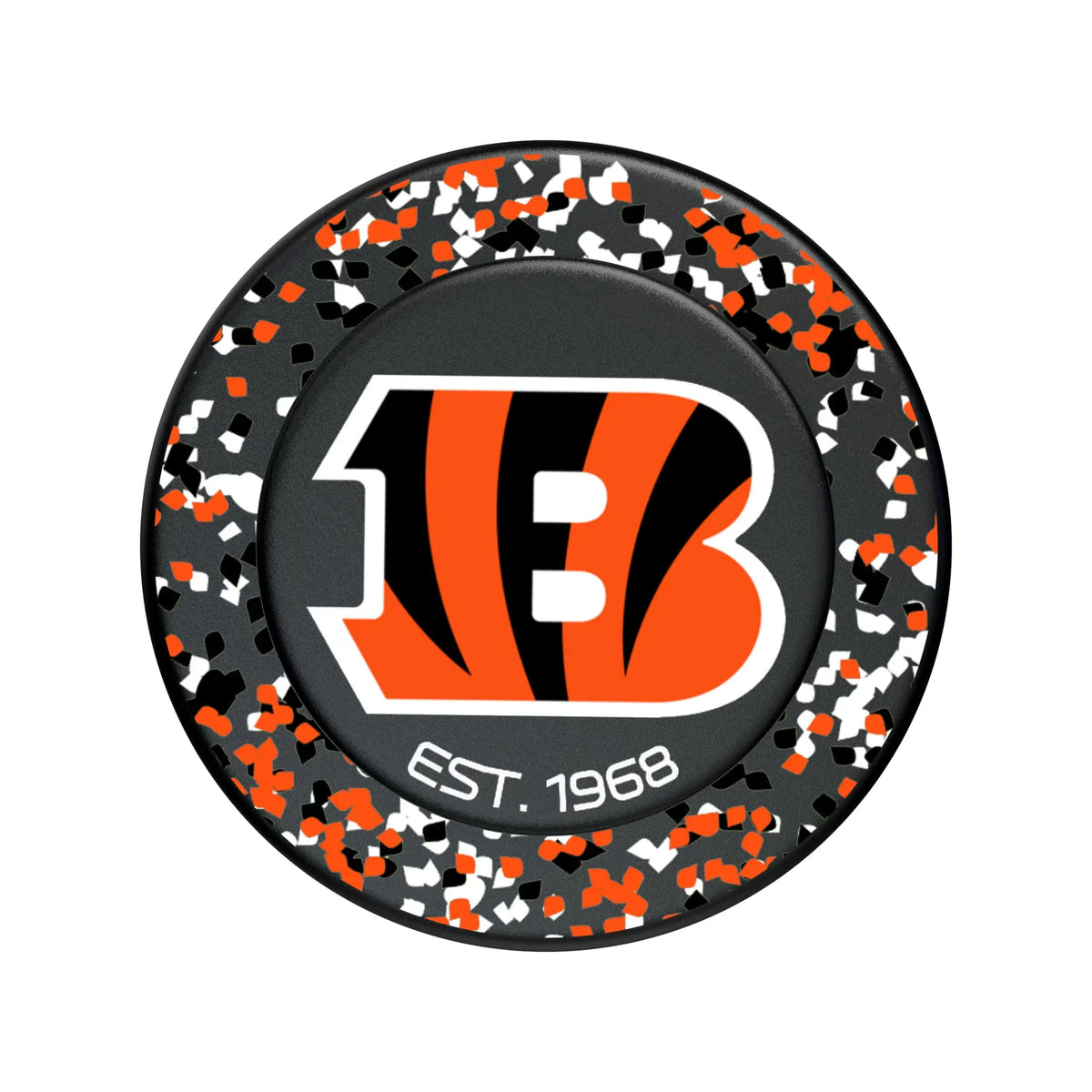 Cincinnati Bengals Confetti Popsockets Round Magnetic