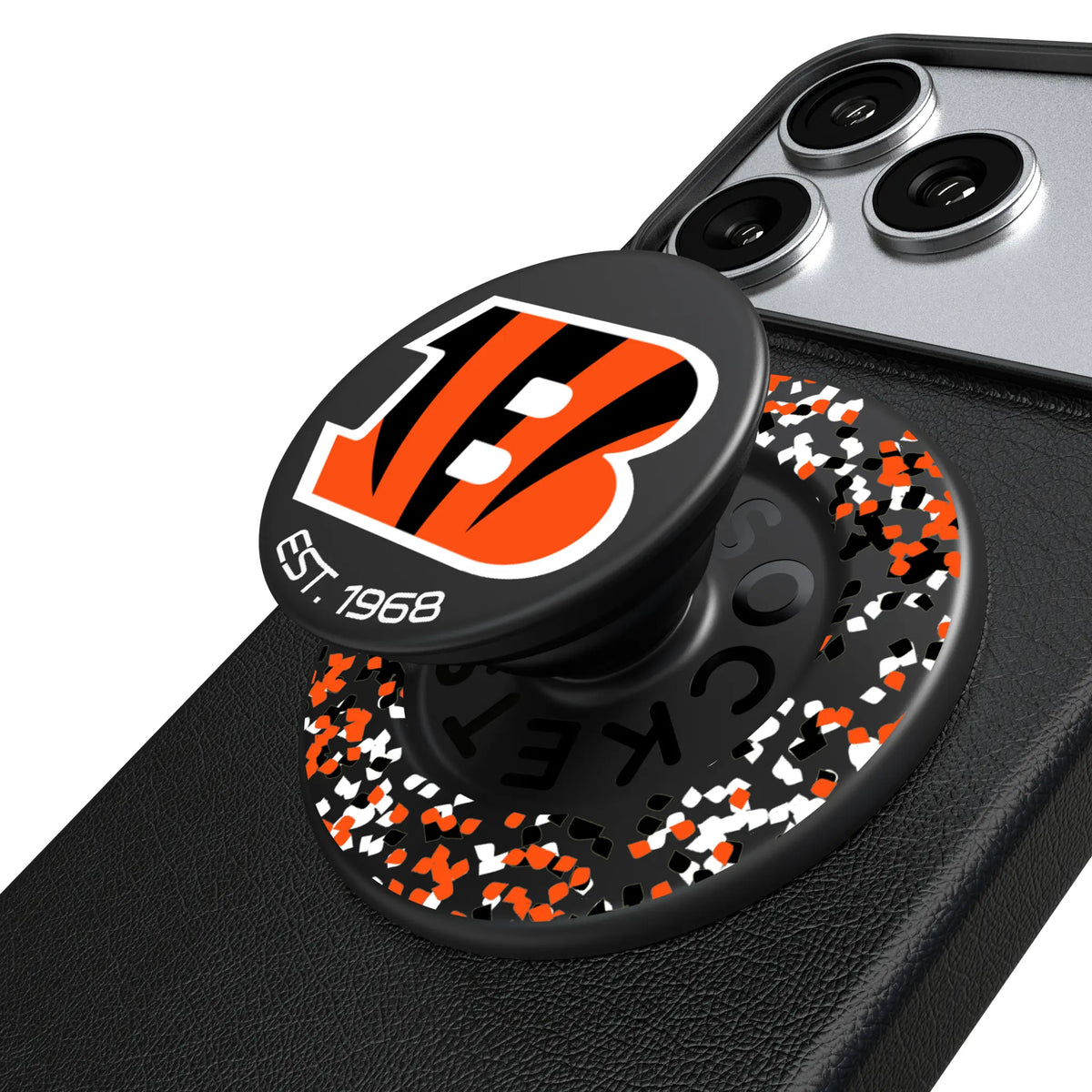 Cincinnati Bengals Confetti Popsockets Round Magnetic