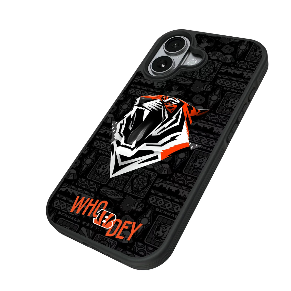 Cincinnati Bengals Deco iPhone Bump Phone Case for Apple iPhone - Isometric View#Device_iPhone 17
