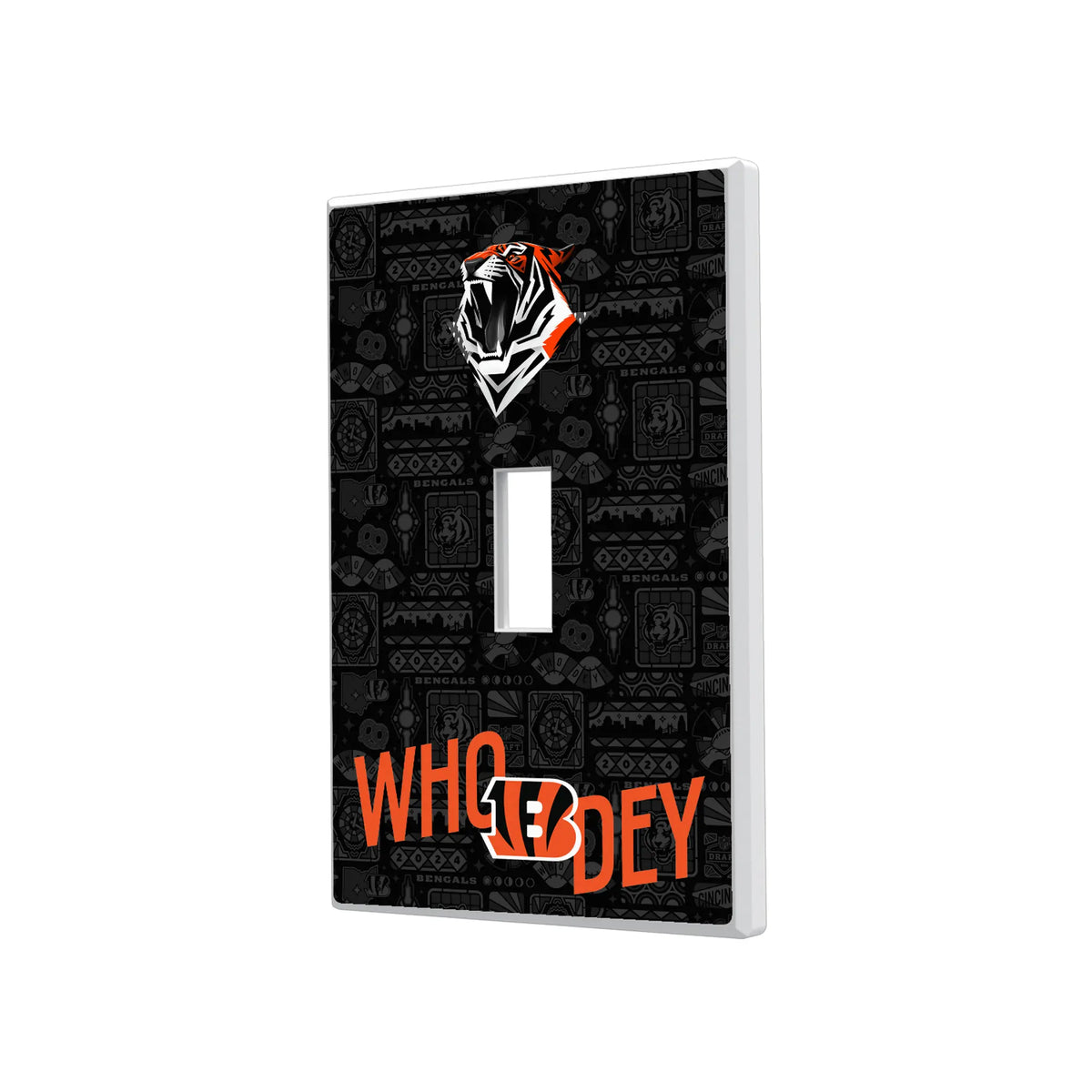 Cincinnati Bengals Deco Hidden-Screw Light Switch Plate#Style_Single Toggle