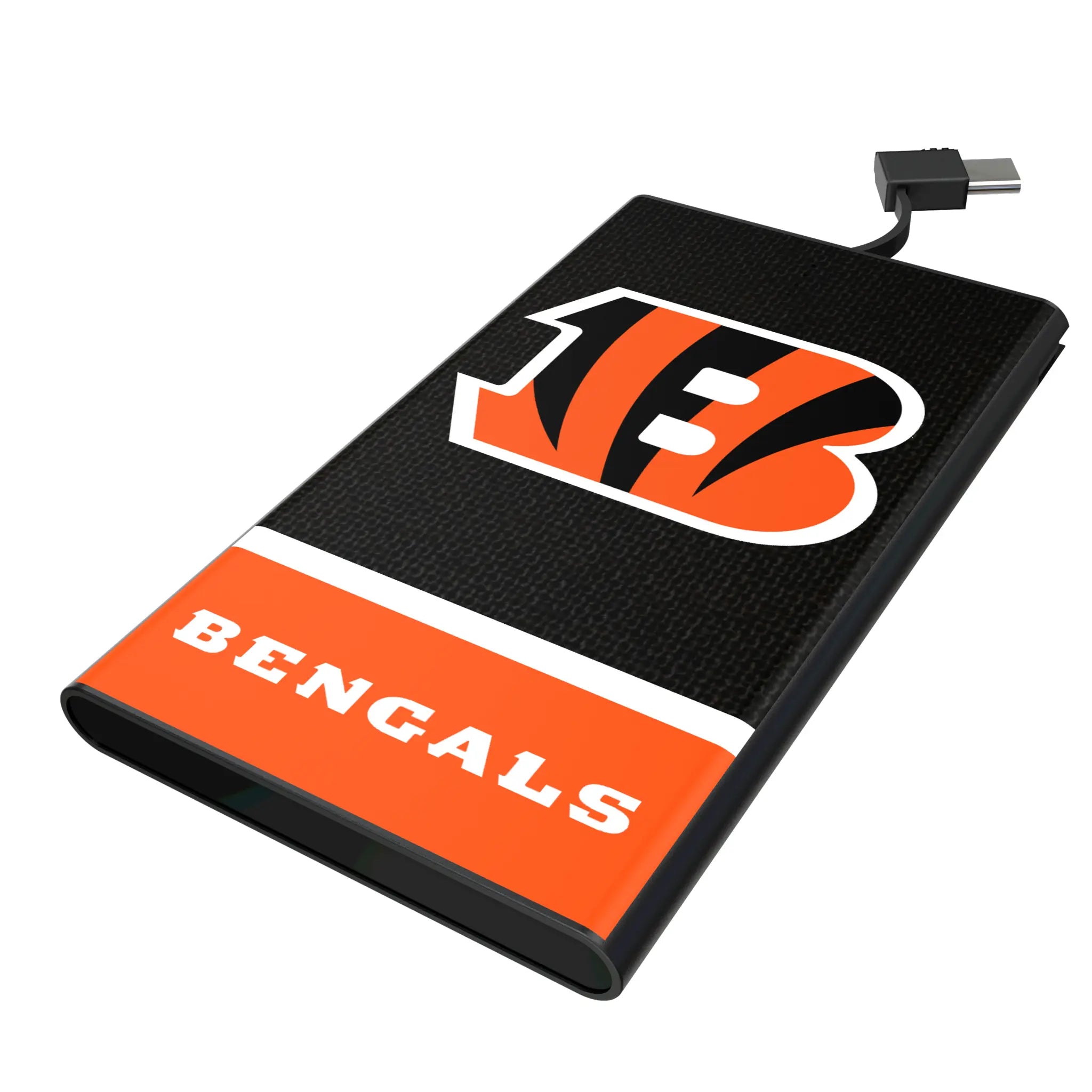 Cincinnati Bengals Endzone Solid 5000mAh Flat Power Bank